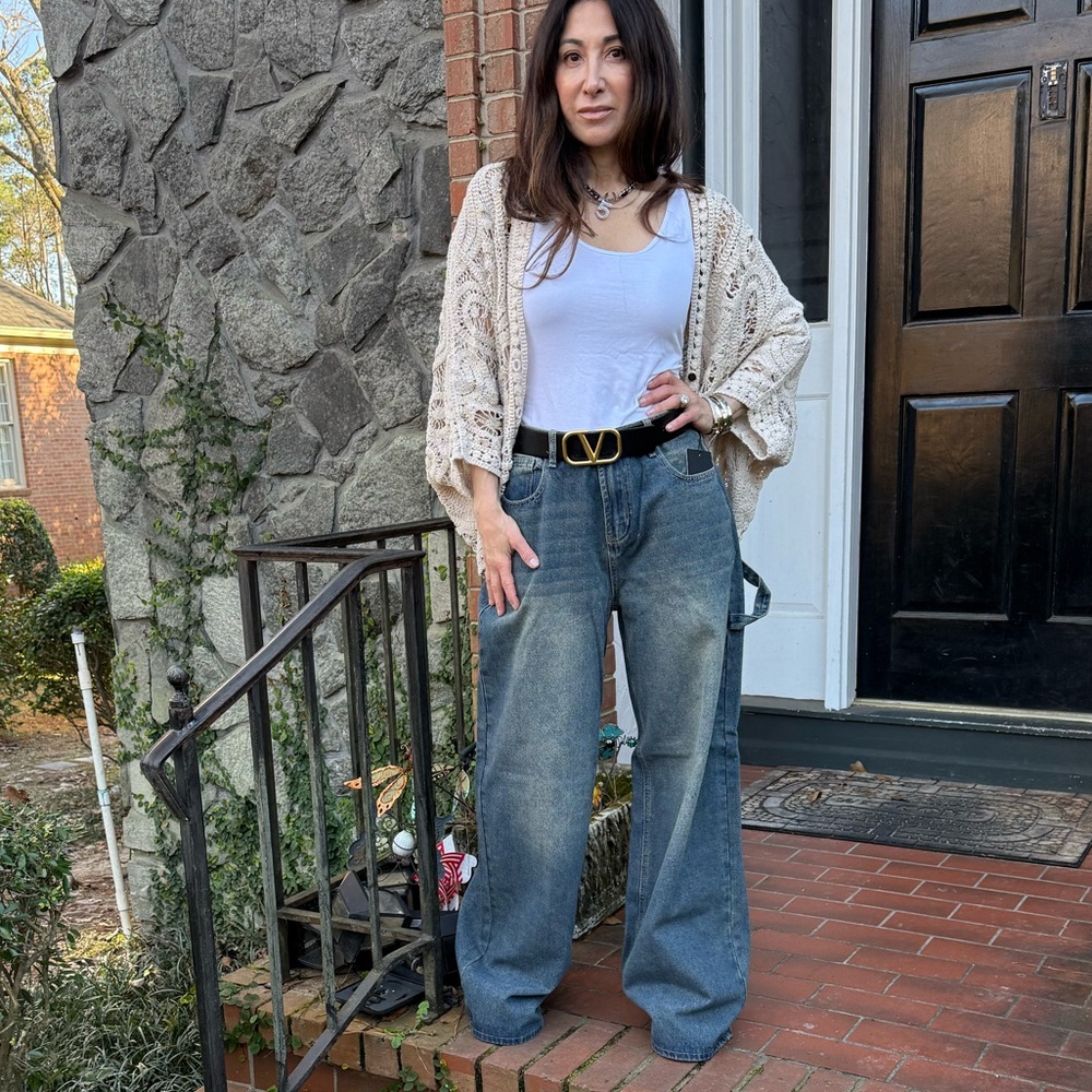 Retro Chic Loose fit wide leg Baggy Jeans - Picture 4 of 7